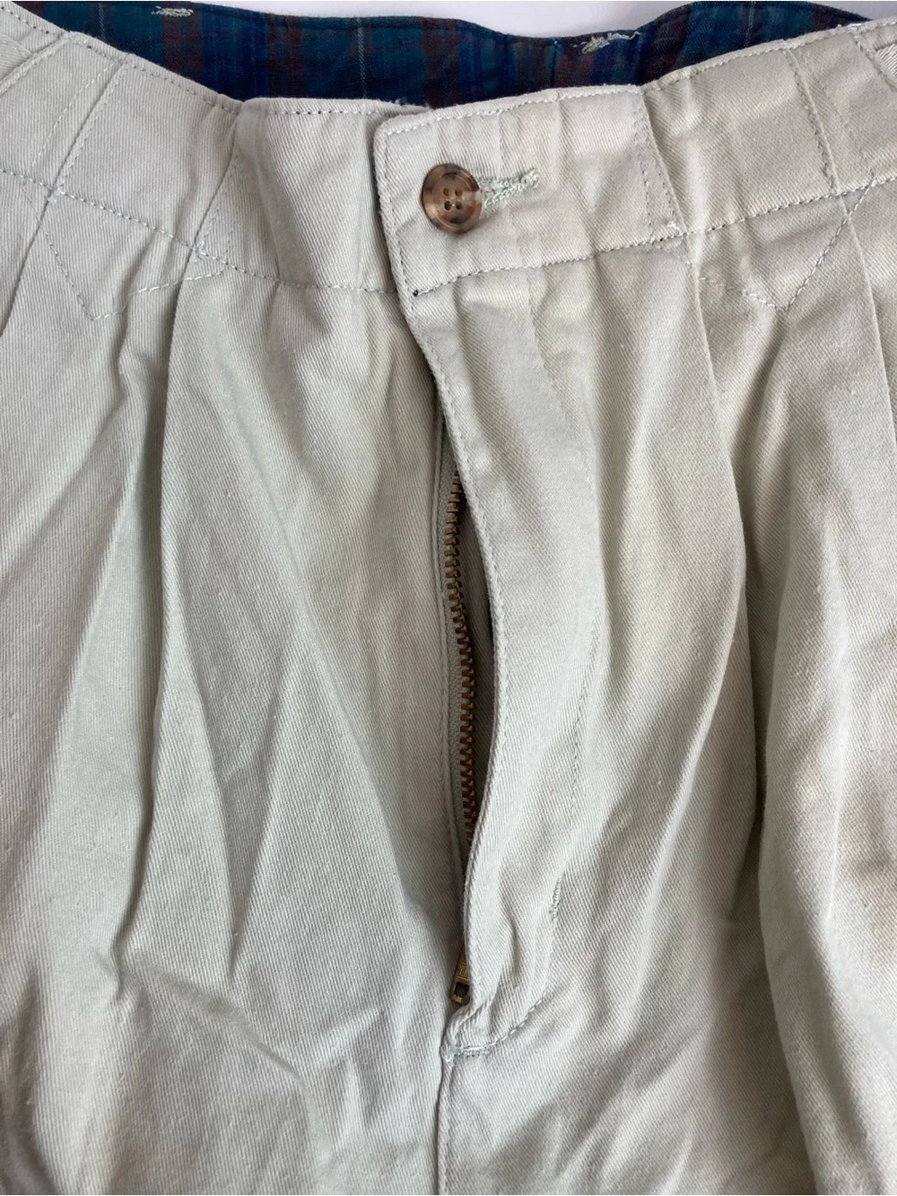 American Trouser Men’s 32x34L Cement Pleated 100% Cotton Pants